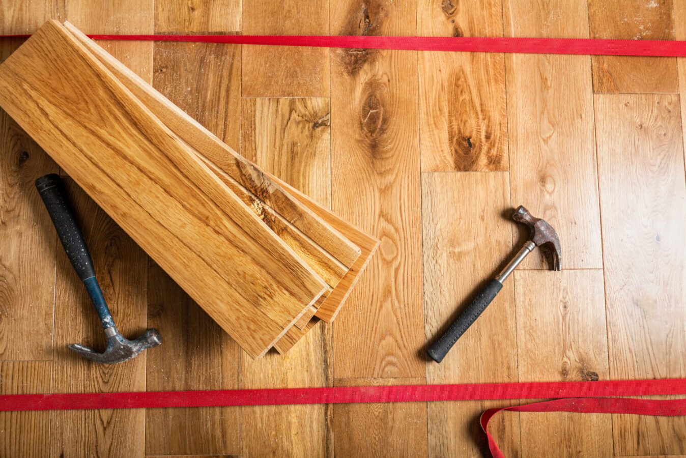 House renovation with changing of the floor from carpets to soli